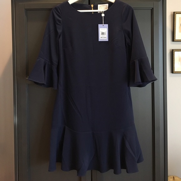 Sail to Sable 'ready in ruffles' dress, Navy, 2 - Picture 2 of 5